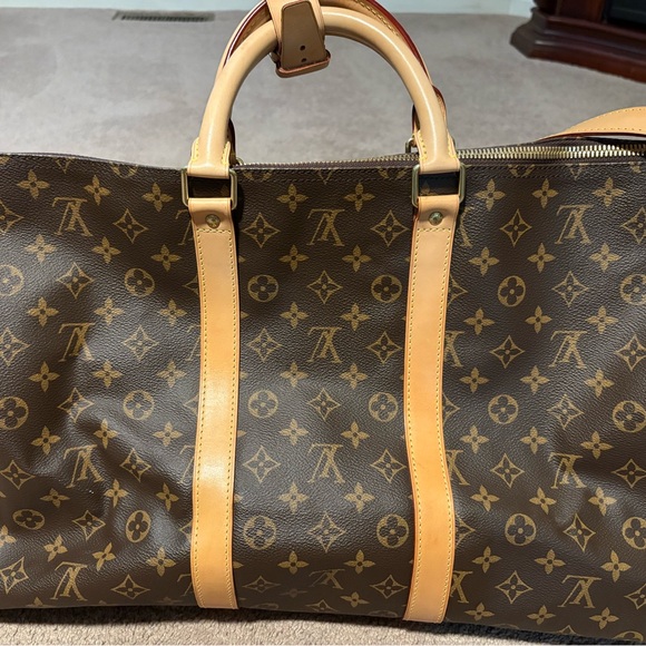 LOUIS VUITTON Keepall Bandouliere 55 Monogram Canvas Travel Luggage Bag M41414 - Picture 7 of 14